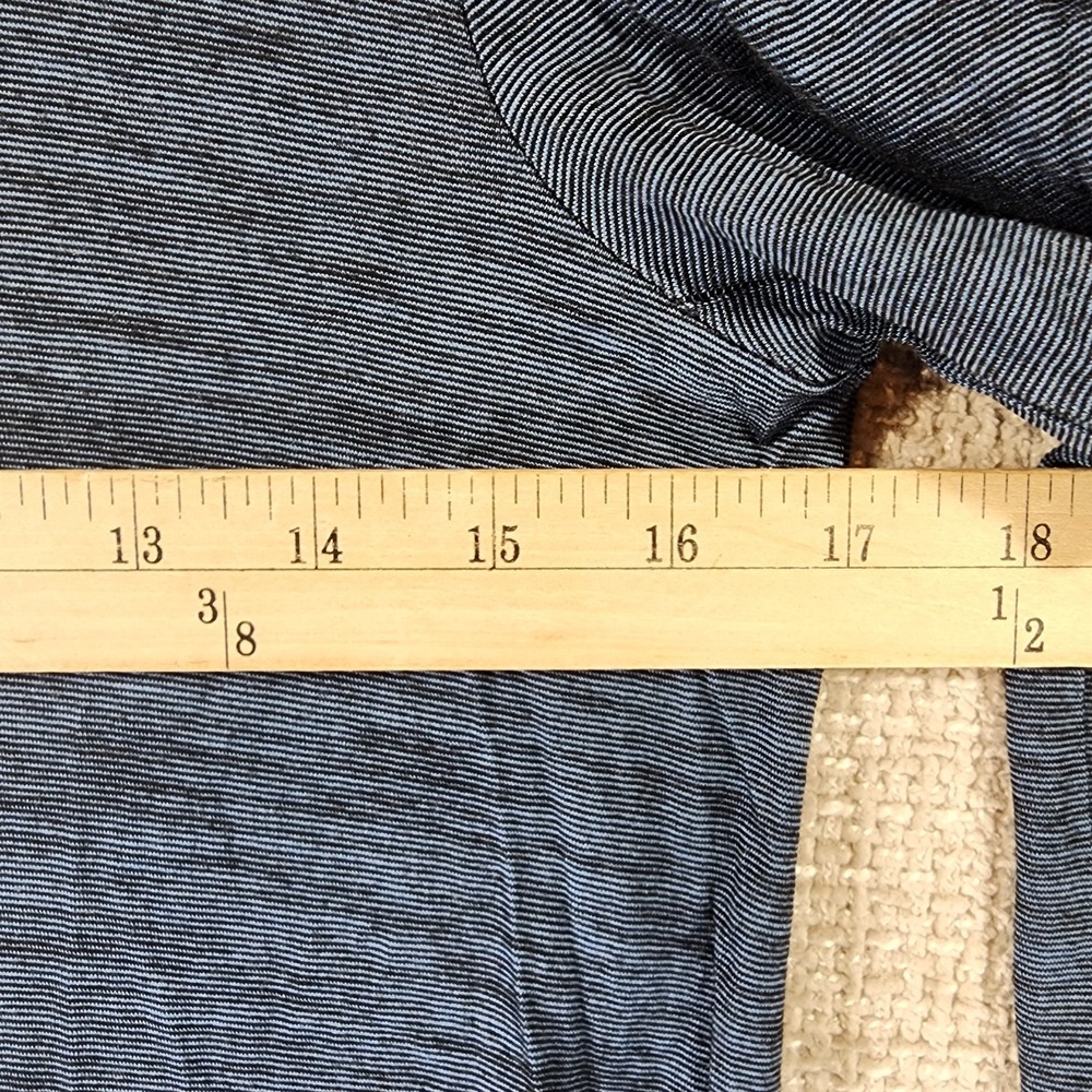 Bombas Merino Wool Tencel Long Sleeve Top Womens S Blue Stripe Base Layer *Flaws - Picture 5 of 12